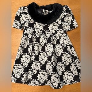 Janie and Jack Dress with Faux Fur Collar